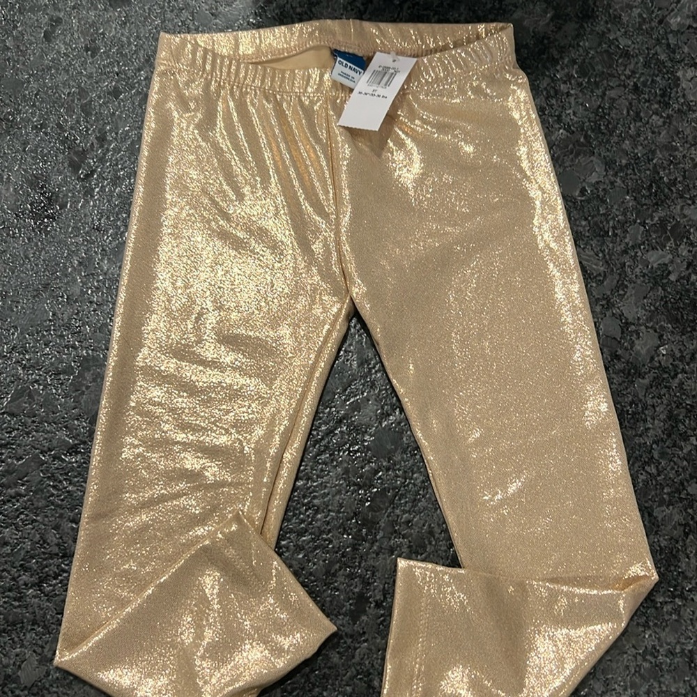 Old navy 3T new with tags rose gold leggings